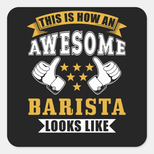 Sticker Carré Don Barista (Devant)