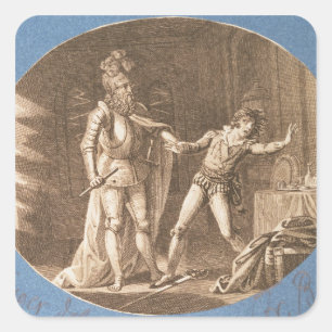 Sticker Carré Don Giovanni et la statue du Commandantore