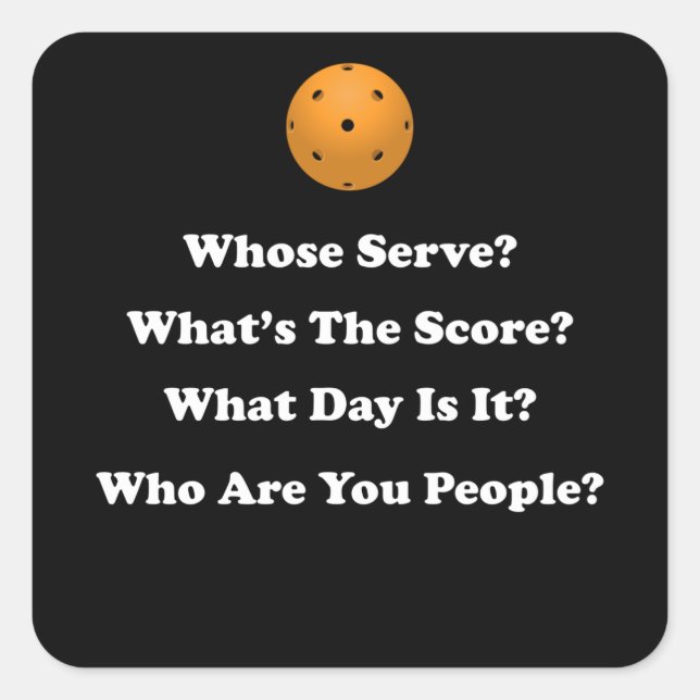 Sticker Carré Don Pickleball (Devant)