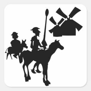 Sticker Carré Don Quichotte