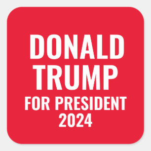 Sticker Carré Donald Trump à la présidence 2024