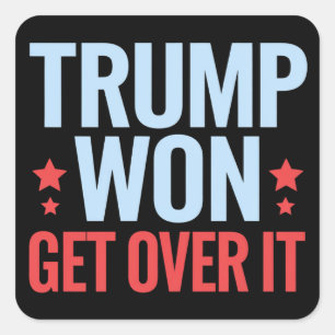 Sticker Carré Donald Trump remporte la victoire 2024 Trump