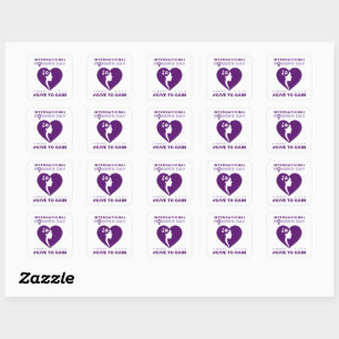 Sticker Carré Donner pour gagner Journée internationale des femm