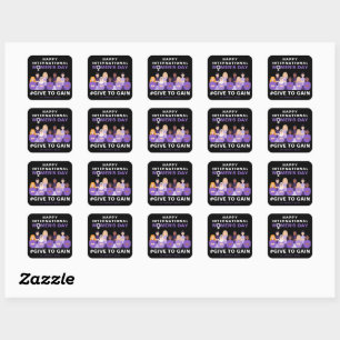 Sticker Carré Donner pour gagner Journée internationale des femm