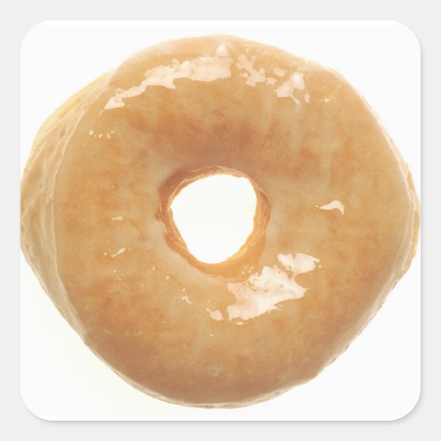 Sticker Carré Donut glacé (Devant)
