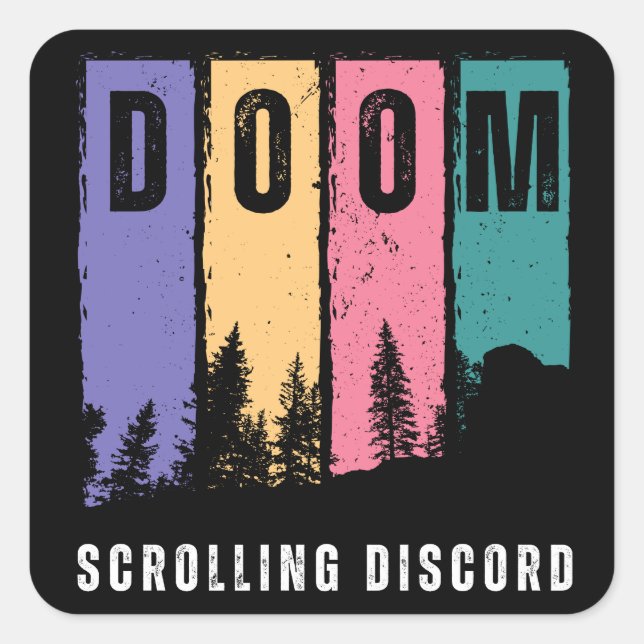 Sticker Carré Doom Scrolling (Devant)