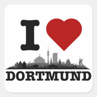 Sticker Carré Dortmund City Skyline