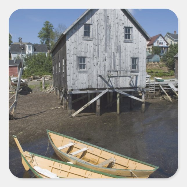 Sticker Carré Dory builder, Lunenburg, Nouvelle-Écosse, Canada (Devant)