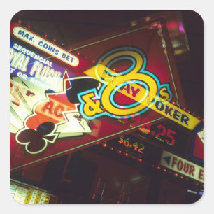 Sticker Carré Double exposition, intérieur Casino, Las Vegas,