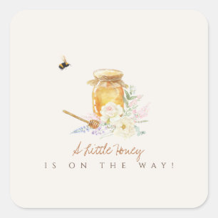 Sticker Carré Douce petite lune Baby Shower