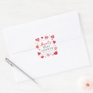Sticker Carré Douceur   Baby Shower