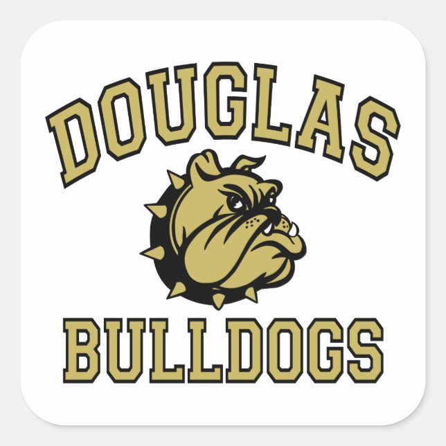 Sticker Carré Douglas Bulldogs (Devant)