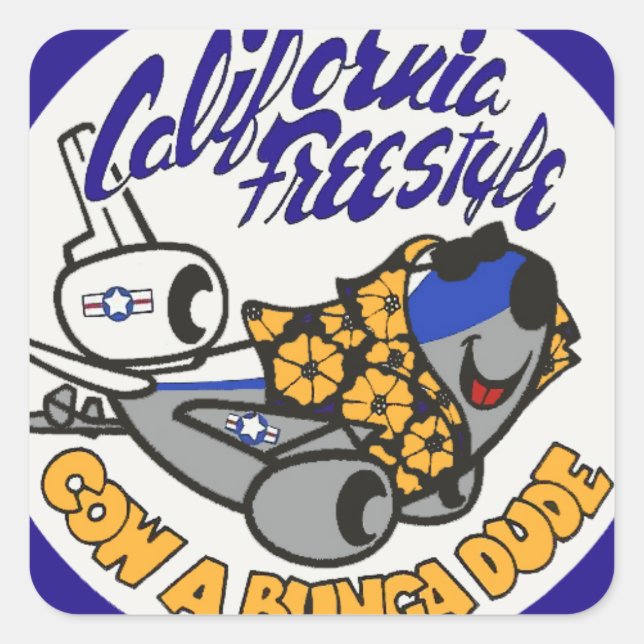 Sticker Carré Douglas KC-10 Extender California Freestyle (Devant)