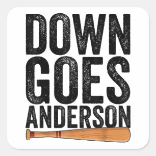 Sticker Carré DOWN GOLF ANDERSON FUNNY BASEBALL cadeau ANDERSON