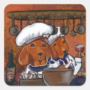 STICKER CARRÉ DOXIES DE CHEF