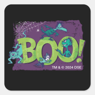 Sticker Carré Dr. Seuss   BOU ! Graphique Halloween
