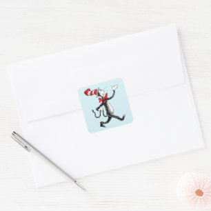 Sticker Carré Dr. Seuss Le Chat Chapeauté défile sur le podium