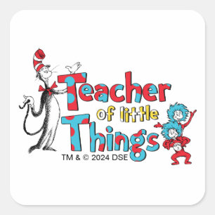 Sticker Carré Dr Seuss   Professeur de petites choses