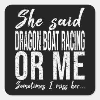 Sticker Carré Dragon Boat Racing funny gift idea