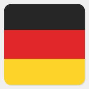 Sticker Carré Drapeau allemand