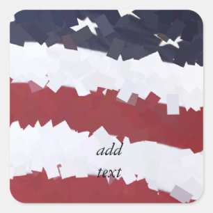 Sticker Carré Drapeau américain