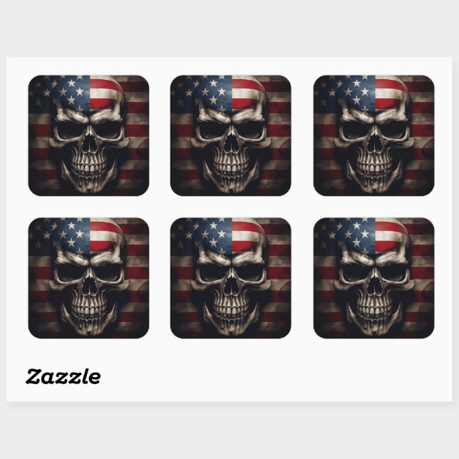 Sticker Carré Drapeau américain (Feuille)