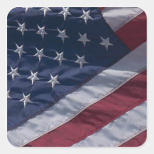 Sticker Carré Drapeau américain.