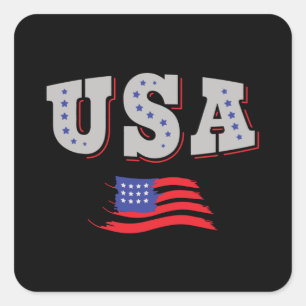 Sticker Carré Drapeau américain du maillot de football américain