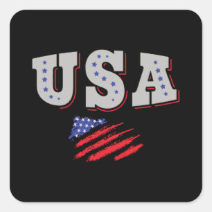 Sticker Carré Drapeau américain du maillot de football américain