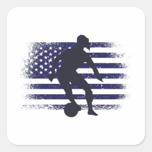 Sticker Carré Drapeau américain du maillot de football américain