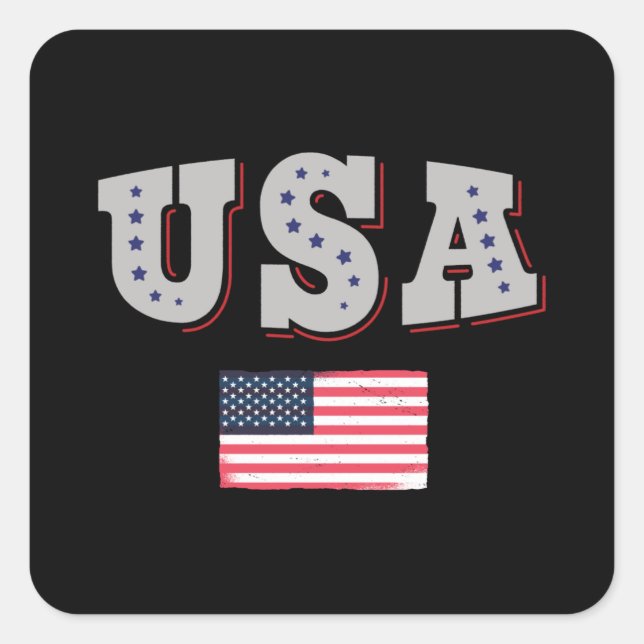 Sticker Carré Drapeau américain du maillot de football américain (Devant)