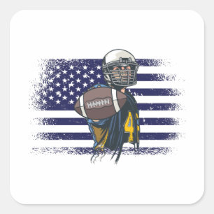 Sticker Carré Drapeau américain Fan Jersey Shirt USA