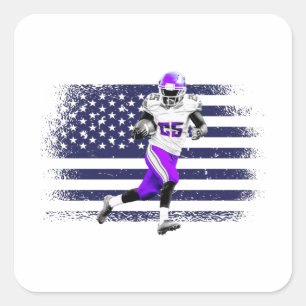 Sticker Carré Drapeau américain Fan Jersey Shirt USA
