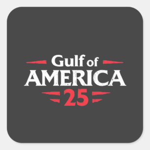 Sticker Carré Drapeau américain patriotique du golfe d'Amérique 
