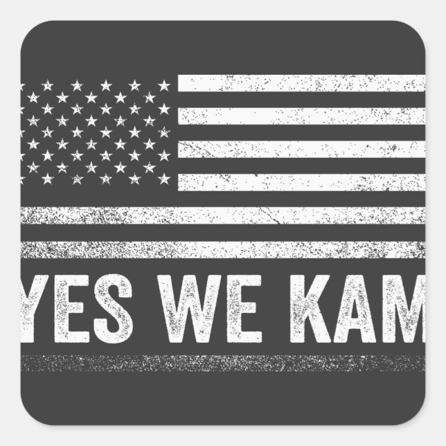 Sticker Carré Drapeau américain We Kam 2024 (Devant)