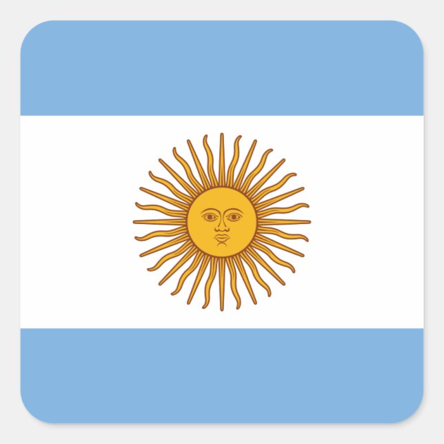 Sticker Carré Drapeau Argentine (Devant)