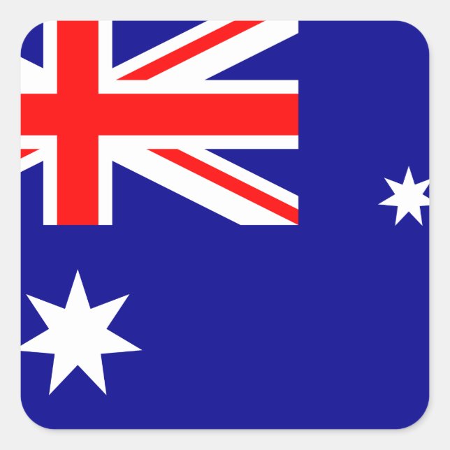 Sticker Carré Drapeau australien (Devant)
