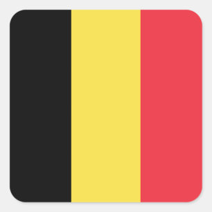 Sticker Carré Drapeau belge