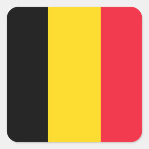 Sticker Carré Drapeau belge