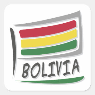 Sticker Carré Drapeau Bolivie Pride X