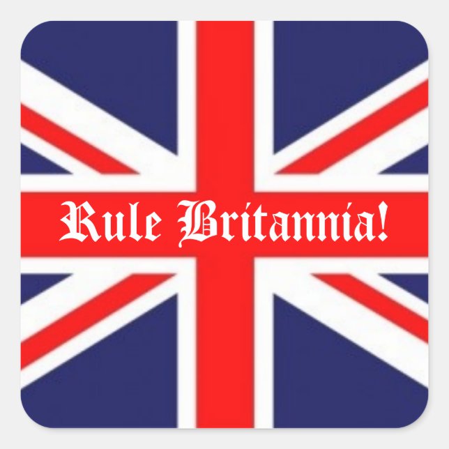 Sticker Carré Drapeau Britannia - Anglais (Devant)