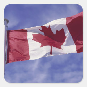 Sticker Carré drapeau canadien
