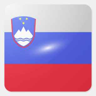 Sticker Carré Drapeau carré slovène