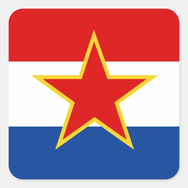 Sticker Carré Drapeau croate, hrvatska zastava (Devant)