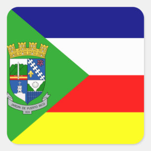 Sticker Carré Drapeau d'Aibonito, Porto Rico