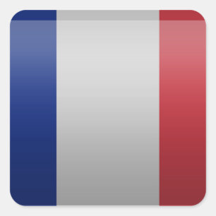 Sticker Carré Drapeau de de la France