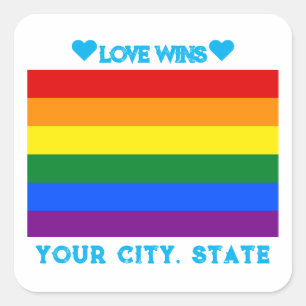 Sticker Carré Drapeau de fierté LGBTQ
