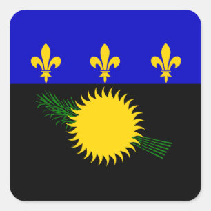 Sticker Carré Drapeau de Guadeloupean