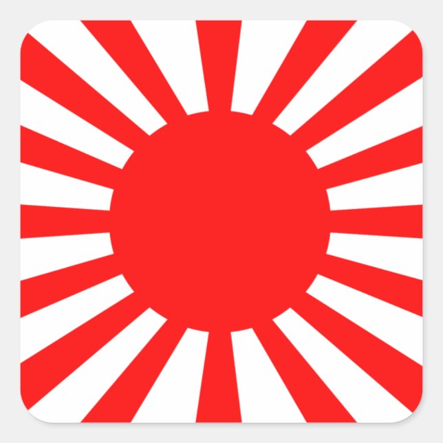 Sticker Carré Drapeau de guerre de l'armée impériale japonaise (Devant)