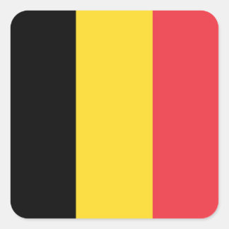 Sticker Carré Drapeau de la Belgique